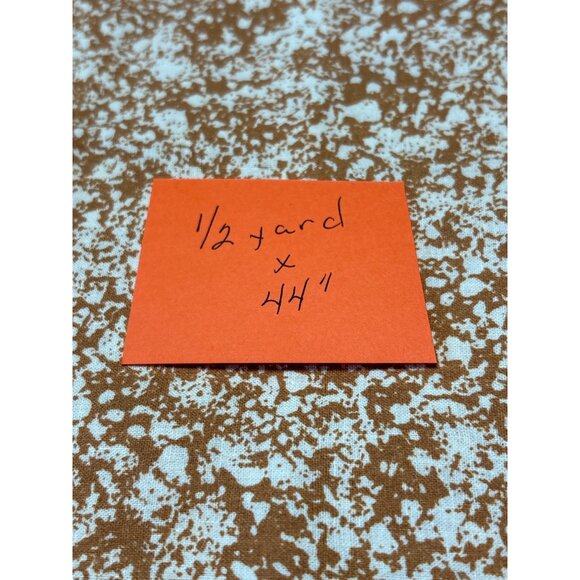 Vintage Speckled Brown & Cream Cotton Fabric 1/2 yard x 44" Quilting - Picture 3 of 4